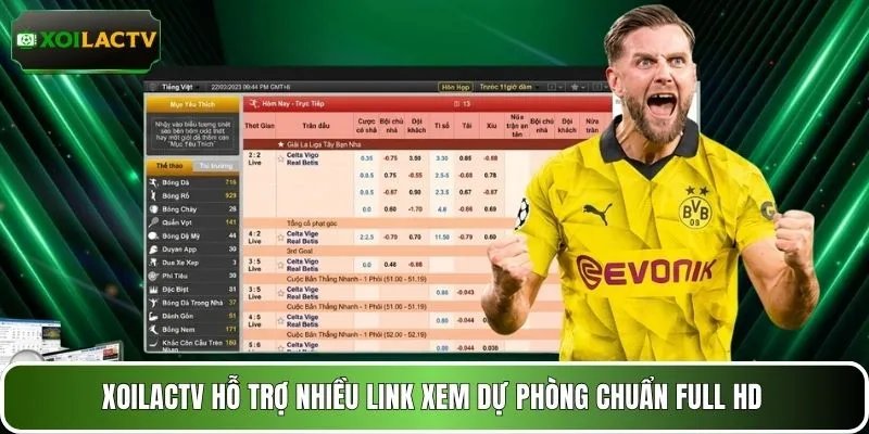 XOILACTV hỗ trợ nhiều link xem dự phòng chuẩn Full HD